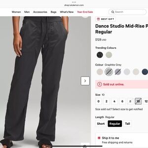 Lululemon Dance Studio mid-rise pant